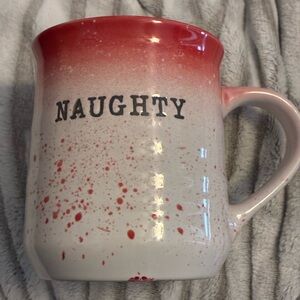 Playful Red and White ‘Naughty’ Mug